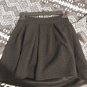High waisted mini-skirt.